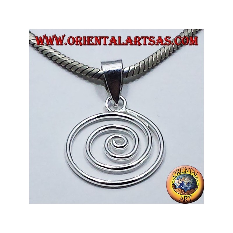 spiral pendant in silver