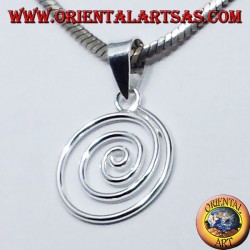 colgante espiral en plata