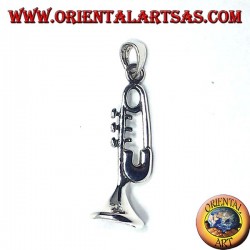colgante de plata, trompeta