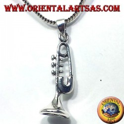 colgante de plata, trompeta