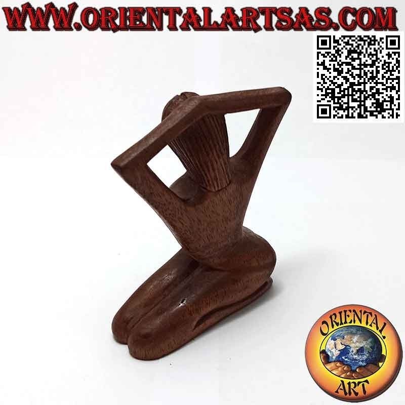 Abstrakte Skulptur "Frau posiert" aus Suarholz, 10 cm (C)