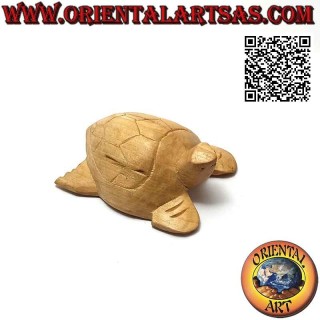 Tortue caouanne en bois d'hibiscus 10 cm