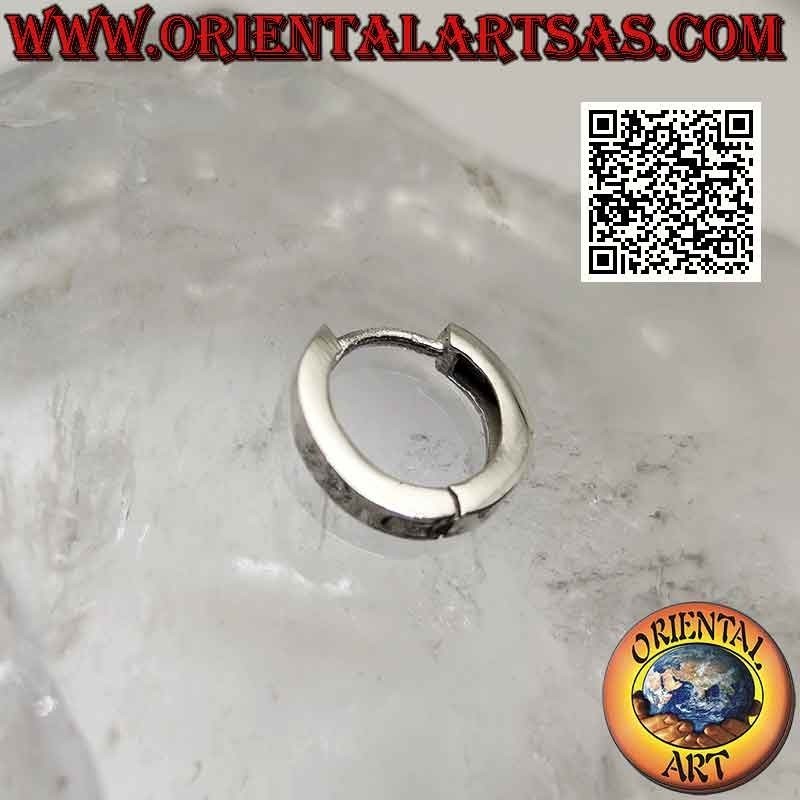 Silberohrringe, 2 x 12 mm quadratische glatte Kreise (Klick)