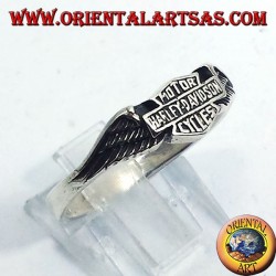 Anillo de plata de Harley Davidson con las alas