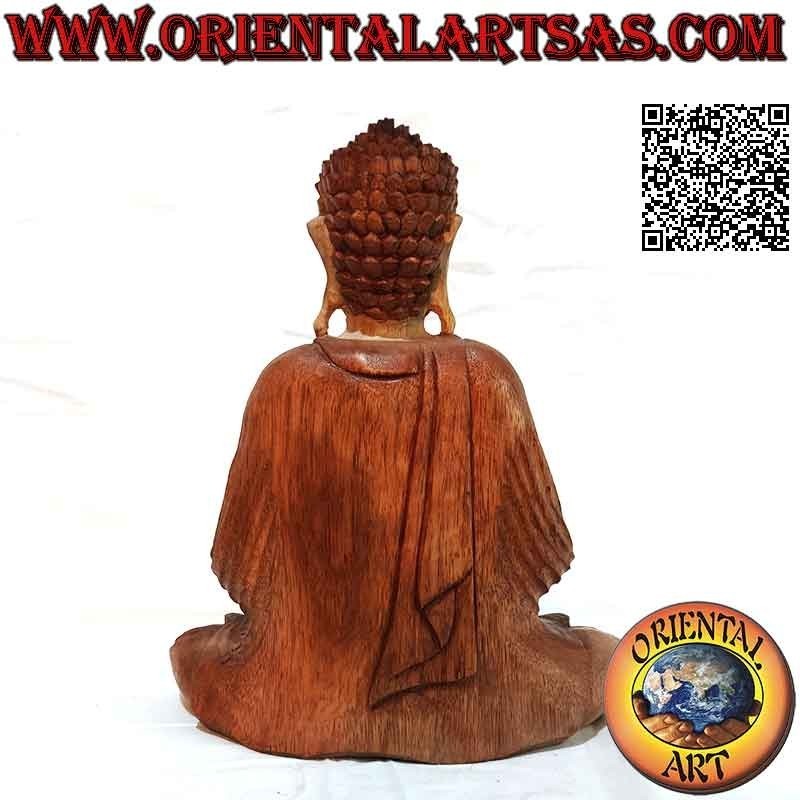 Buddha Abhaya Mudra Suarholz Zweifarbig 32 cm
