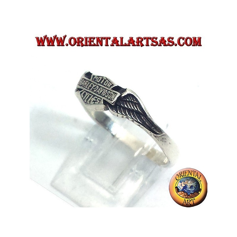  Anello in argento Harley Davidson con ali