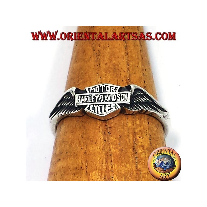 Silberring Harley Davidson mit Flügeln