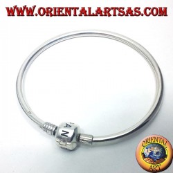 bracelet en argent rigide pour charmes