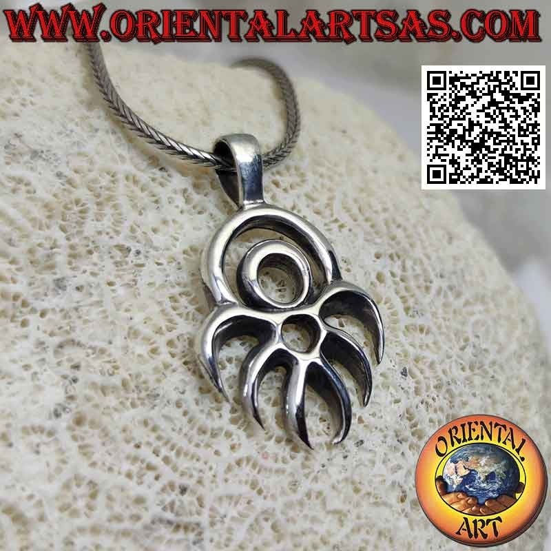 Colgante de plata símbolo maorí de protección de defensa