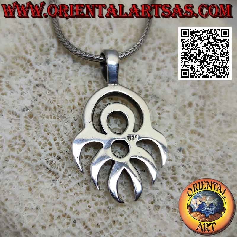 Silberanhänger Maori-Symbol des Verteidigungsschutzes