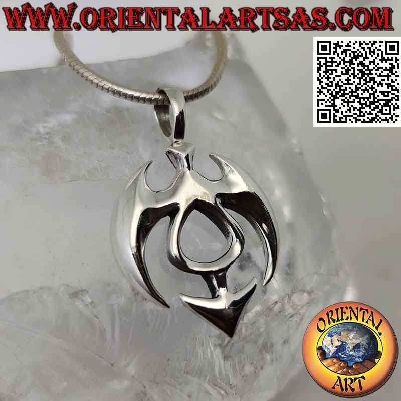Pendentif en argent, armoiries tribales des tribus Maoris
