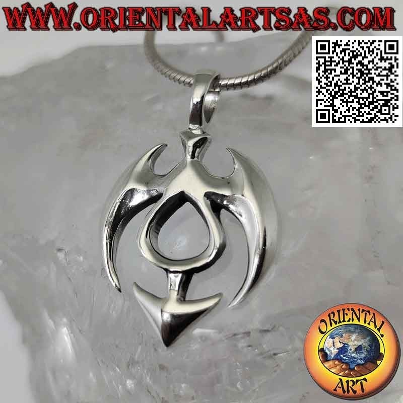 Pendentif en argent, armoiries tribales des tribus Maoris