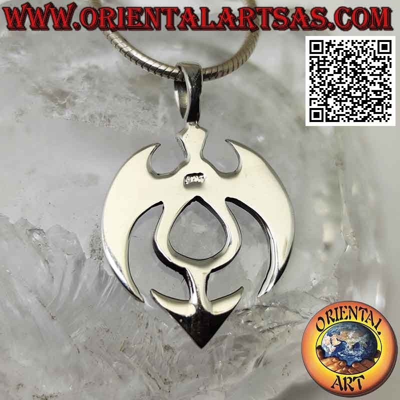 Ciondolo in argento, stemma tribale delle tribu Maori