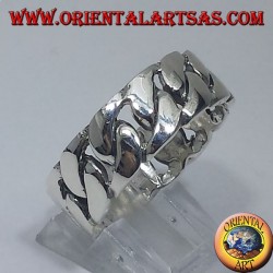 Bague en argent, en bout de chaîne