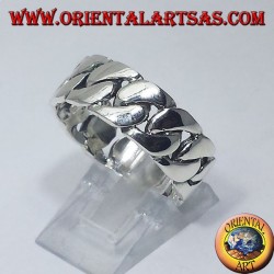 silver ring, chain-end