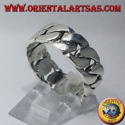 silver ring, chain-end