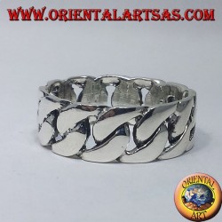 anello in argento fascia a catena 