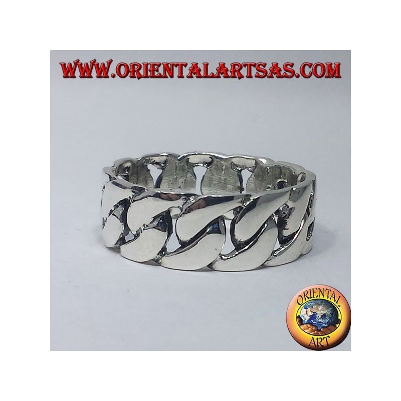 Bague en argent, en bout de chaîne