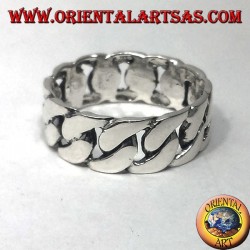 silver ring, chain-end