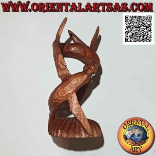 copy of Escultura de soporte de botella de un par de delfines en espiral en juego envolvente