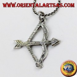arc pendentif en argent avec la flèche