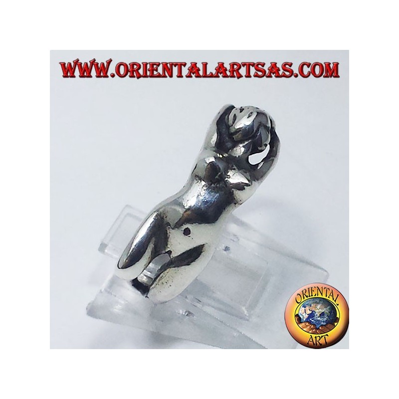 El cuerpo de la mujer anillo de plata