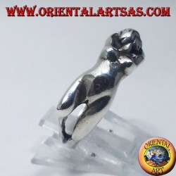 Anello in argento  corpo di donna 