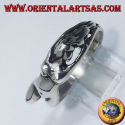 Anello in argento  corpo di donna 