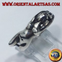 Anello in argento  corpo di donna 