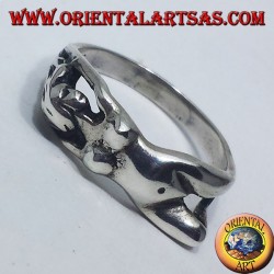 Anello in argento  corpo di donna 