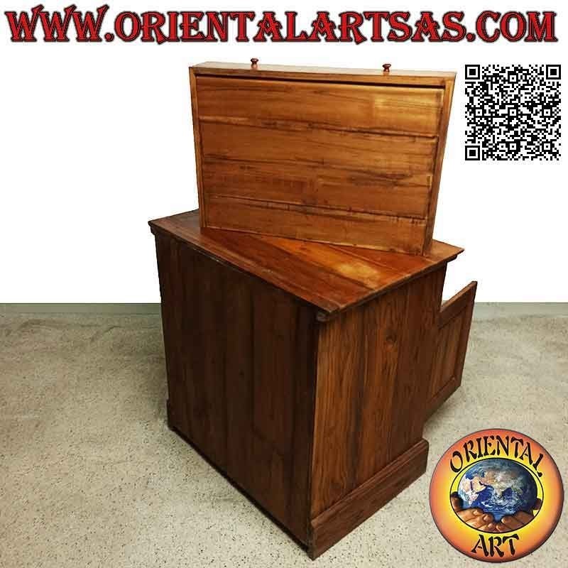 Linear buffet with 2 doors and 1 chest of drawers in teak wood 77x53, 79h