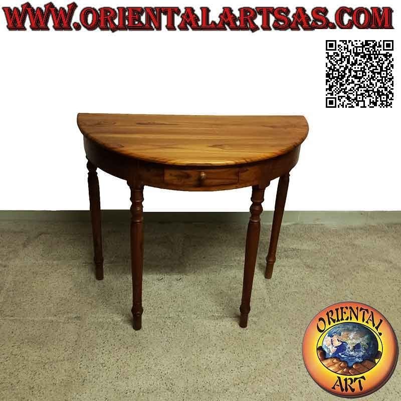 Console Croissant Teck Massif 80x90x45 cm - Fait Main | Oriental Art