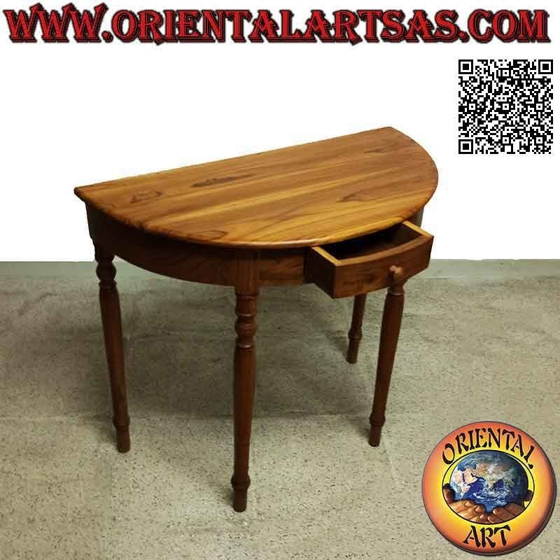 Console Croissant Teck Massif 80x90x45 cm - Fait Main | Oriental Art