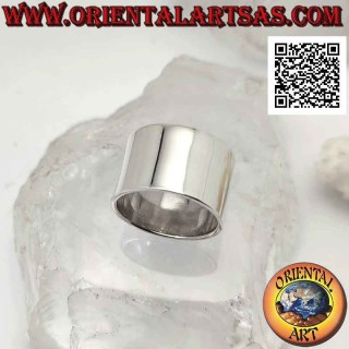 Anillo de plata con banda plana lisa (14 mm.)