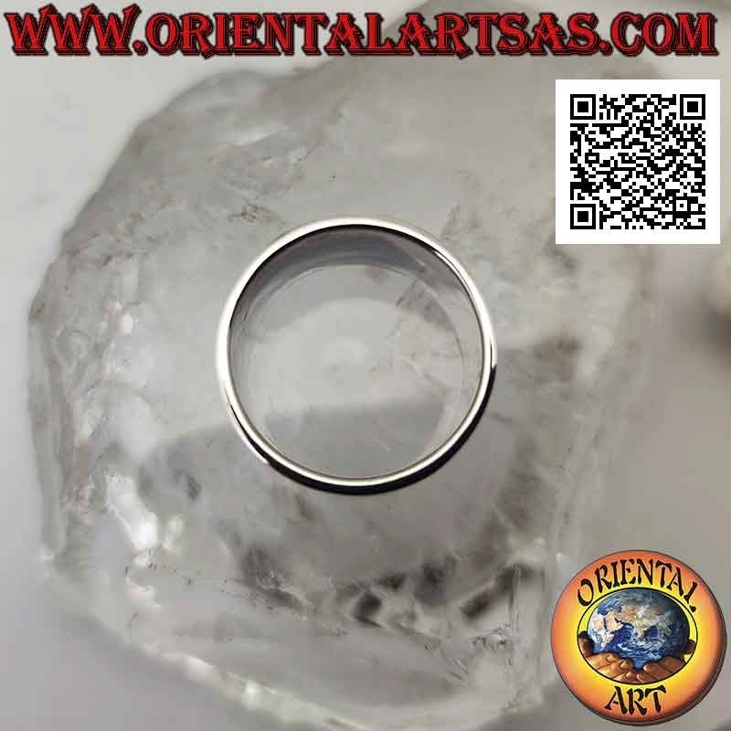 Anello in argento a fascia liscia piatta (14 mm.)
