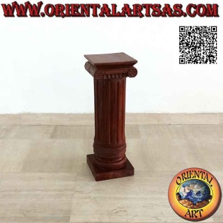 Teak Wood Pedestal Column Imperial Capital 60 cm