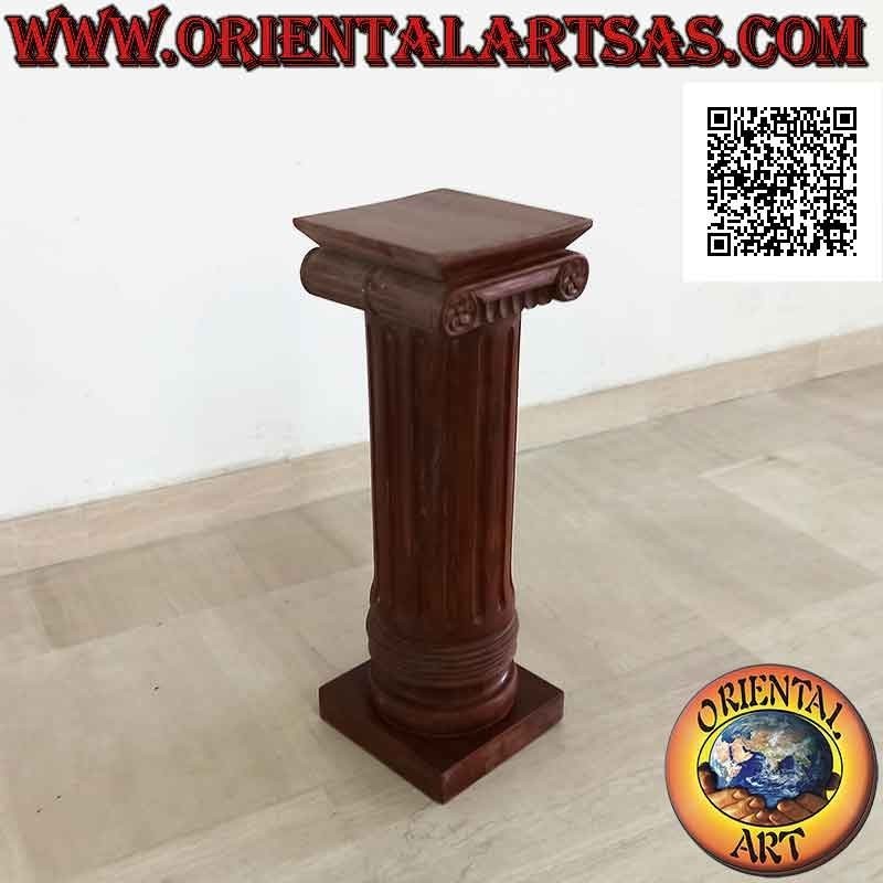 Teakholz Säulenpostament Imperiale Kapitell 60 cm
