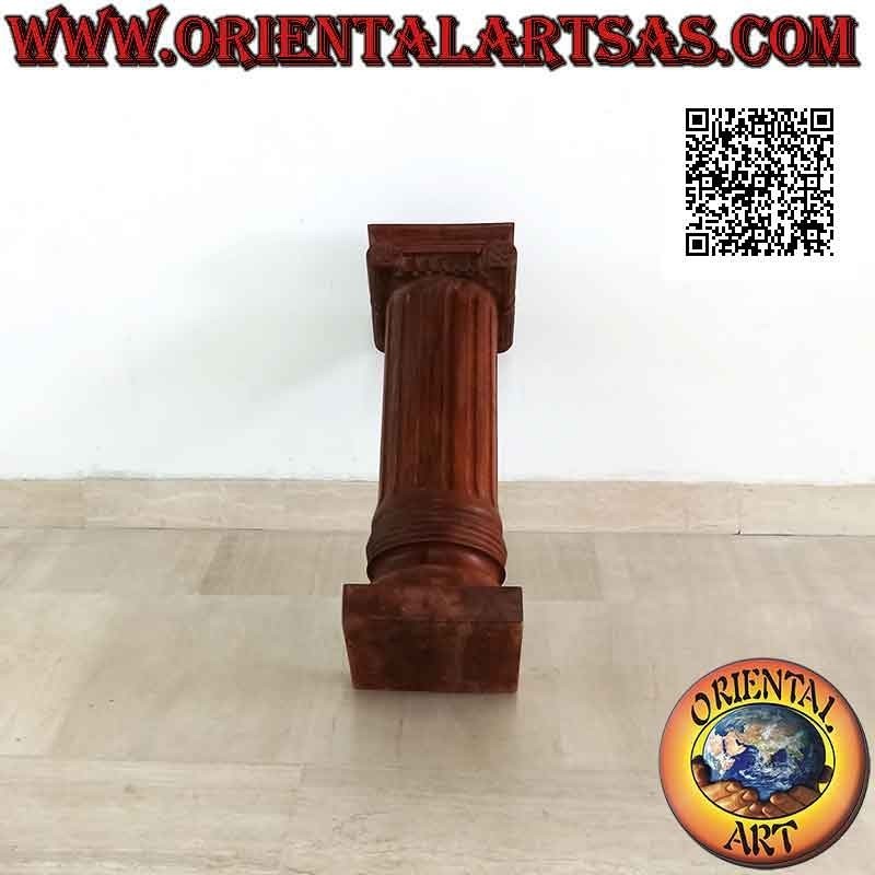 Colonne Piédestal Bois Teck Chapiteau Impérial 60 cm