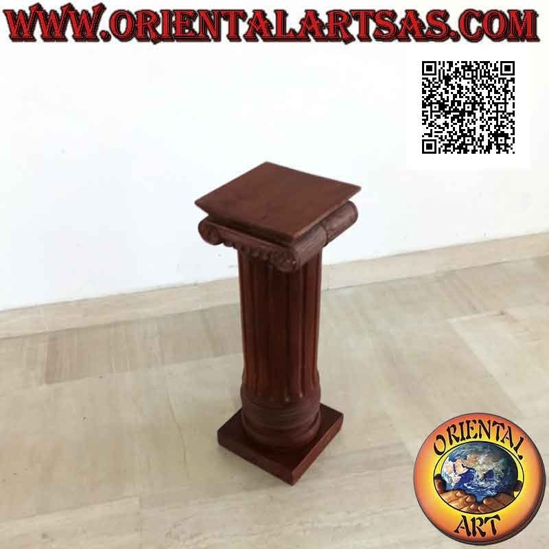Teak Wood Pedestal Column Imperial Capital 60 cm