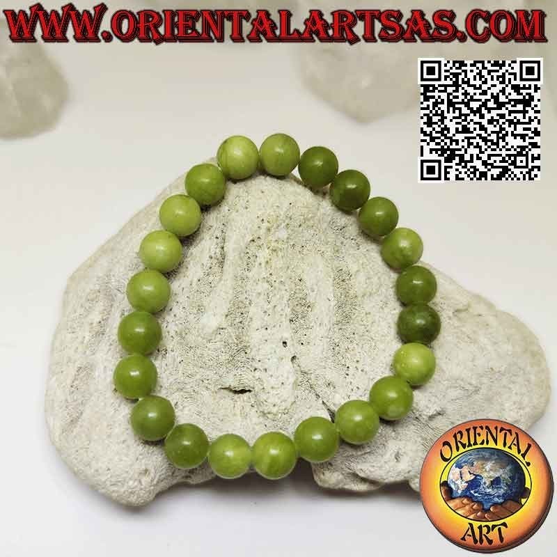 Natur Jade Armband Grün 8mm – Elastisch