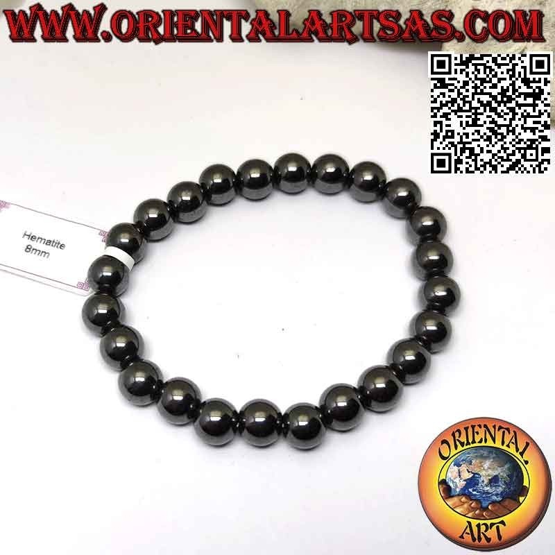 Bracelet Hématite Naturelle 4, 6, 8mm Élastique