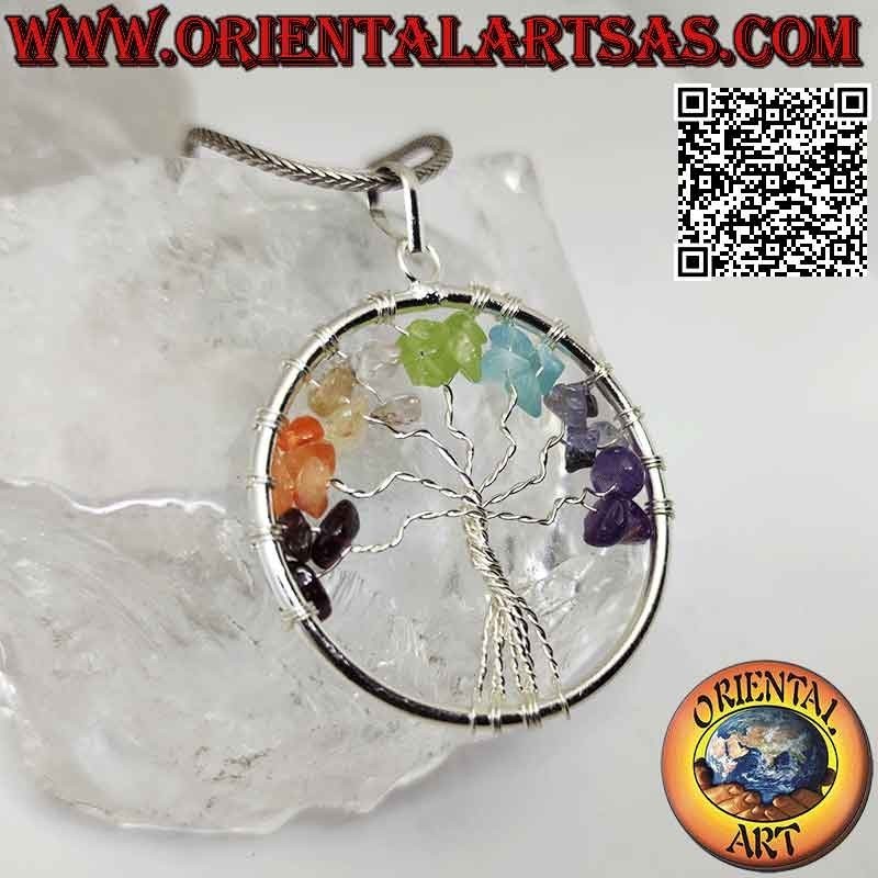 Pendentif Arbre de Vie 7 Chakras | Bijou Énergétique Anallergique