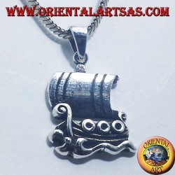 Silver Pendant, sailing ship Viking Drakkar