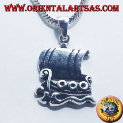 Silber Anhänger, Segelschiff Viking Drakkar