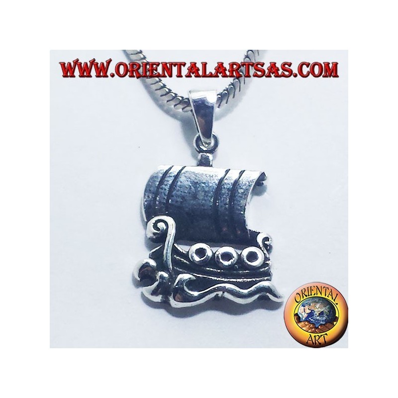 Colgante de plata, Barco de vela Drakkar Vikingo