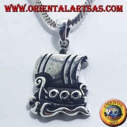 Silver Pendant, sailing ship Viking Drakkar