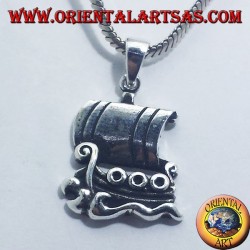 Silver Pendant, sailing ship Viking Drakkar