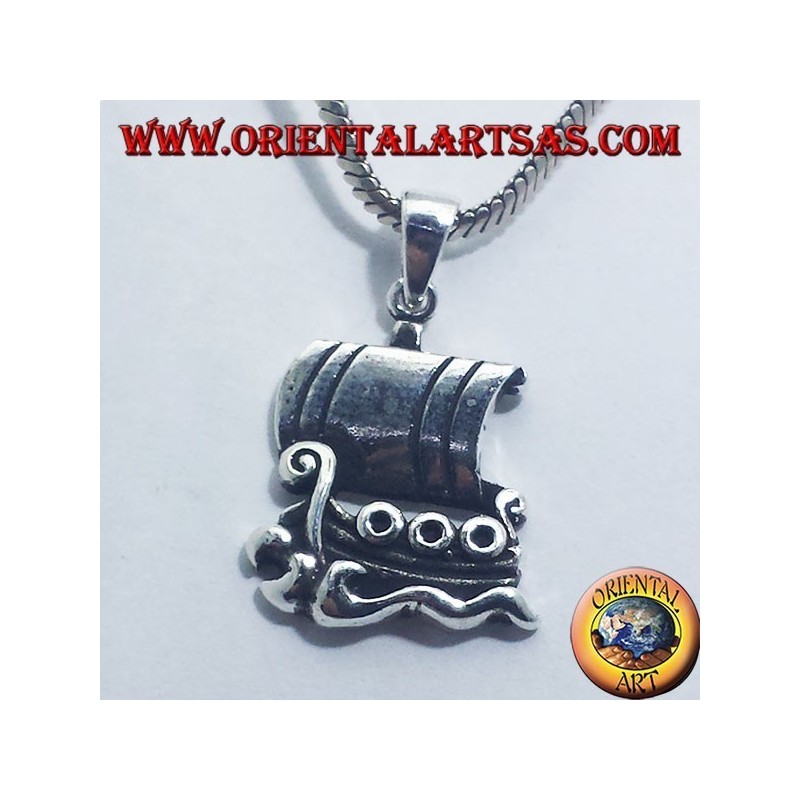 Colgante de plata, Barco de vela Drakkar Vikingo