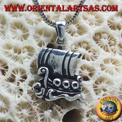 Silver Pendant, sailing ship Viking Drakkar