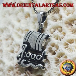 Silver Pendant, sailing ship Viking Drakkar
